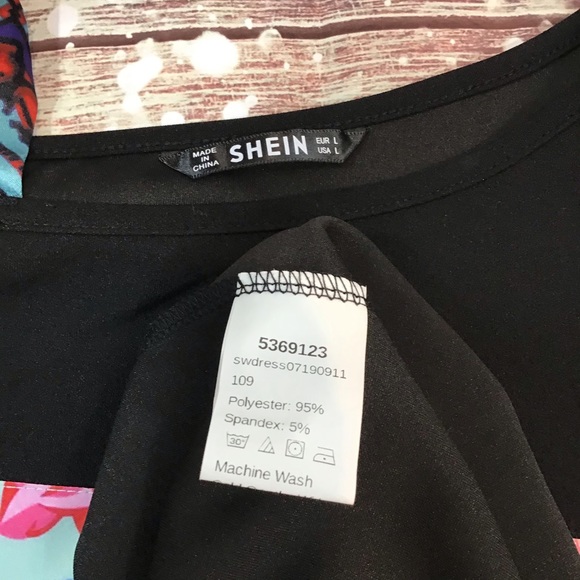 Sold! NWOT Shein Bow Strap Asymmetrical Neck Dress - Picture 5 of 7